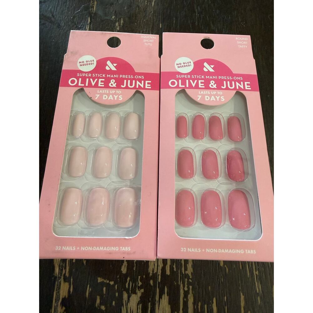 Olive & June Press-On Nails No Glue Needed x2 - Short - NEW